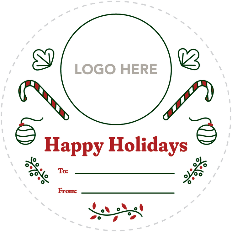 Customized Branded Christmas Stickers (175pcs/pack)