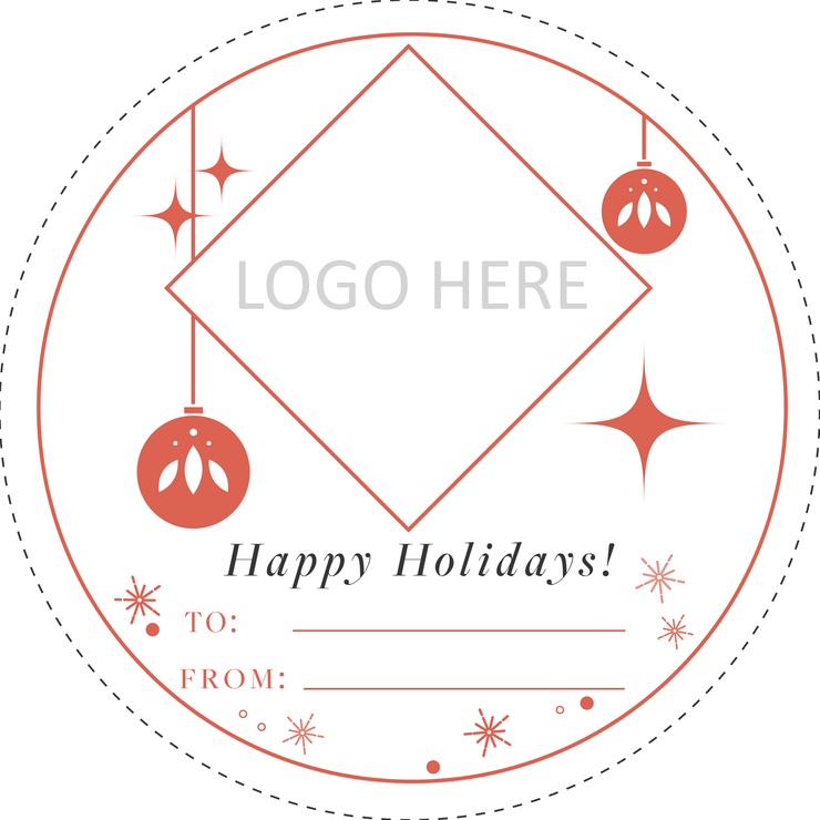 Customized Branded Christmas Bell Stickers (175pcs/pack)