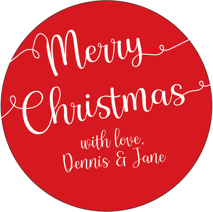 Personalized Christmas Sticker Label