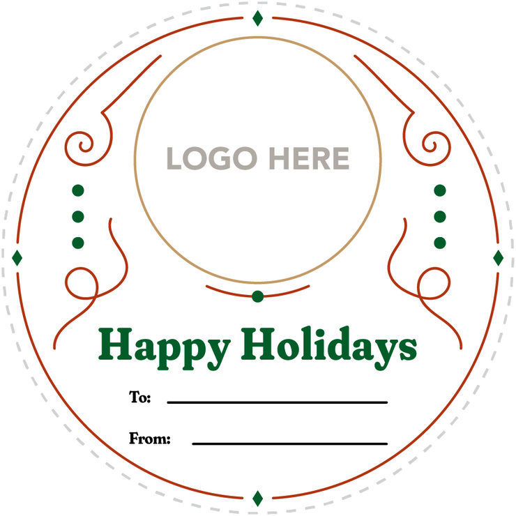 Customized Branded Christmas Stickers (175pcs/pack)