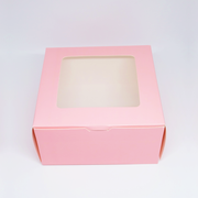 6" x 6" x 3" Pink Pastry Box