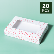 6" x 9" x 1.5" Red Confetti Pastry Box