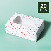 6" x 9" x 3" Red Confetti Pastry Box