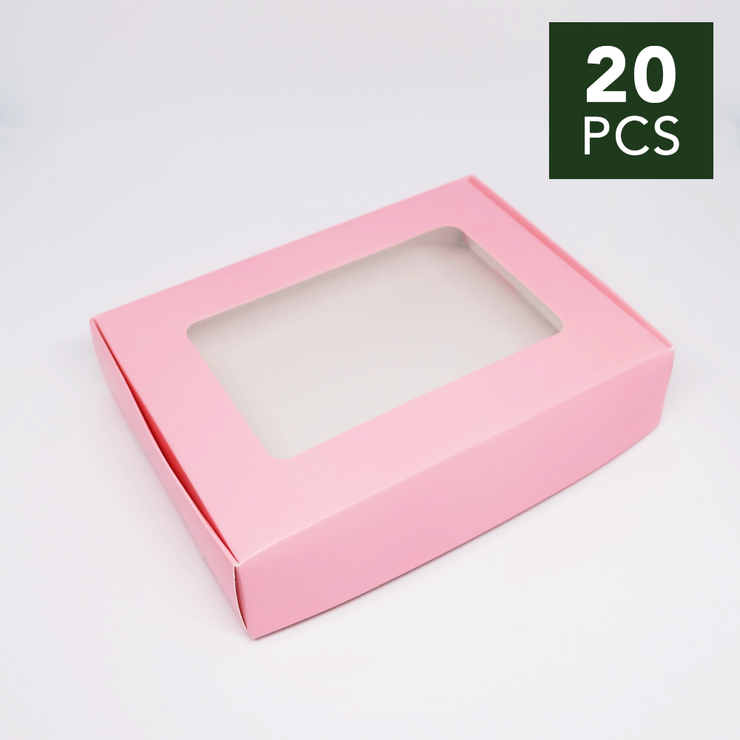 5" x 6.75" x 1.5" Pink Pastry Box